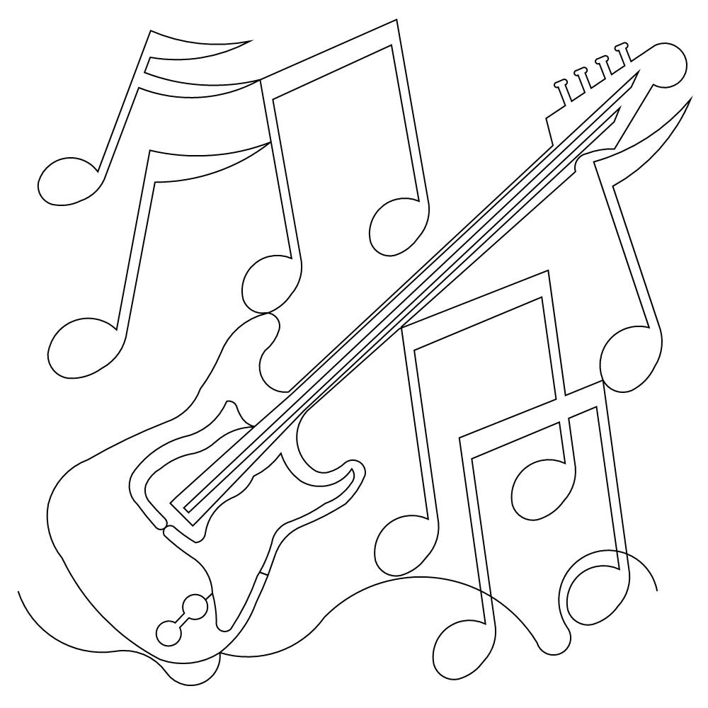 bass guitar pano 001 Digital Pattern Sweet Dreams Quilt Studio Edge